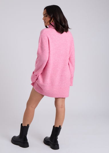 Urban Bliss Pink Mini Roll Neck Dress