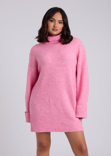 Urban Bliss Pink Mini Roll Neck Dress