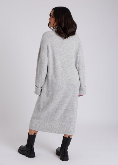 Urban Bliss Grey Midi Roll Neck Dress