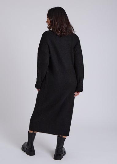 Urban Bliss Black Midi Roll Neck Dress