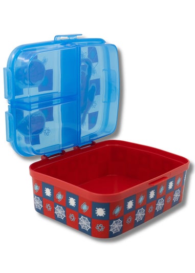 Spiderman Blue XL Lunch Box Set with 3D Bottle