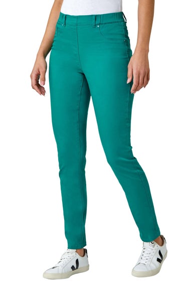 Roman Jade 31' Denim Stretch Elastic Waist Jegging