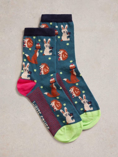 Socken mit Tiermotiv in Geschenkbox