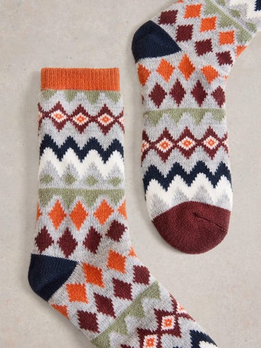 Gemusterte Kuschelsocken