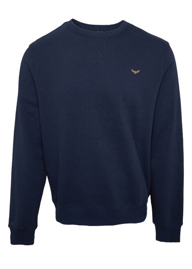 Threadbare Navy 3 Pack Crew Neck Sweatshirts