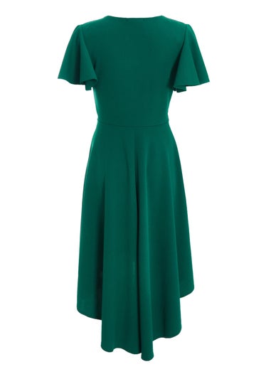 Quiz Green Buckle Detail Midi Dress