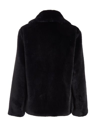 Quiz Black Faux Fur Jacket