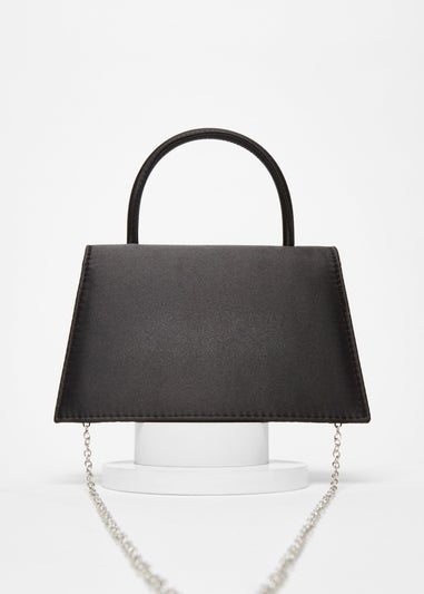 Quiz Black Diamante Bow Bag