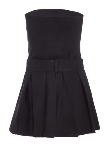 Quiz Black Bandeau Pleated Playsuit