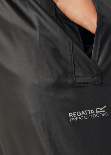 Regatta Black Kids' Stormbreak Waterproof Overtrousers