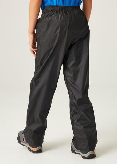 Regatta Black Kids' Stormbreak Waterproof Overtrousers