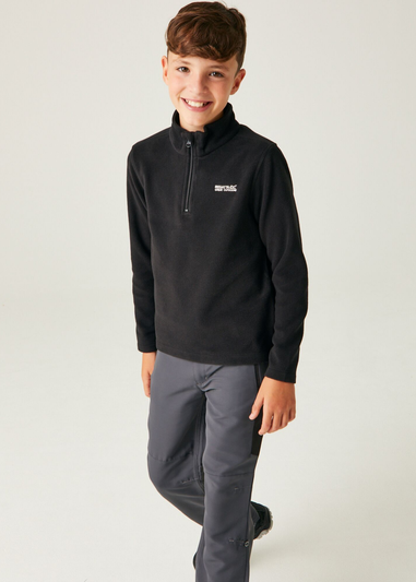 Regatta Black Kids' Hot Shot II Half Zip Fleece