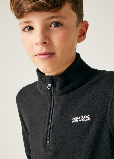 Regatta Black Kids' Hot Shot II Half Zip Fleece