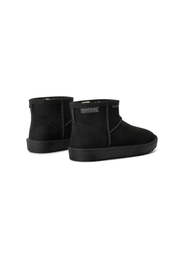 Regatta Black Kids' Risely Waterproof Fur Lined Boots