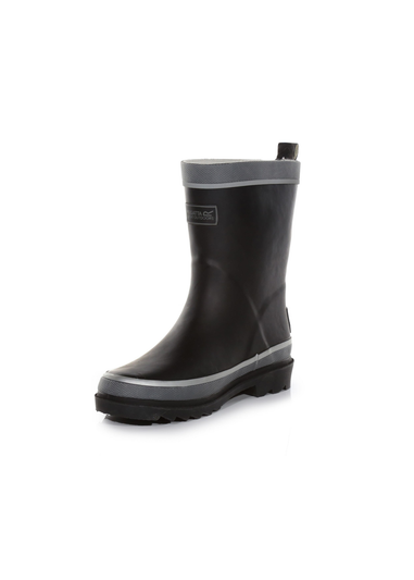 Regatta Black Kids' Foxfire Reflective Wellies