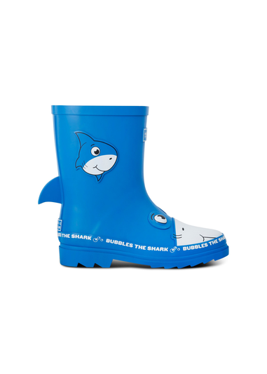 Regatta Bubbles the Shark Blue Kids' Mudplay II wellies