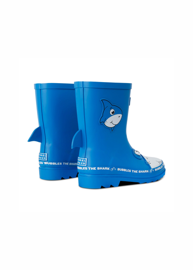 Regatta Bubbles the Shark Blue Kids' Mudplay II wellies