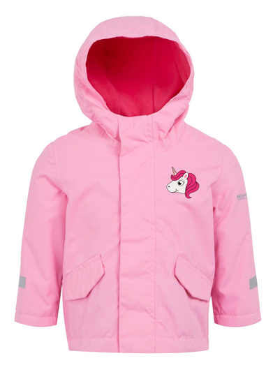 Regatta Luna the Unicorn Sweet Pink Kids' Animal Rainy Day Jacket