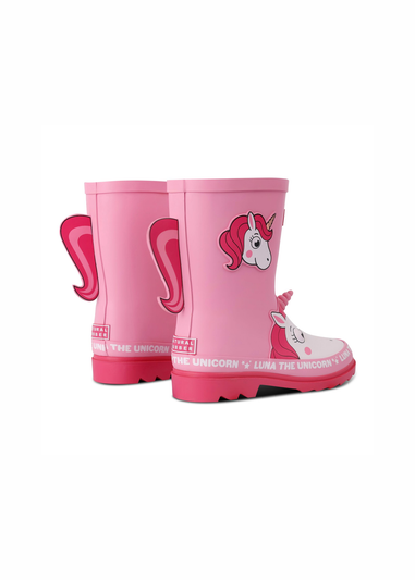 Regatta Luna the Unicorn Pink Kids' Mudplay II wellies