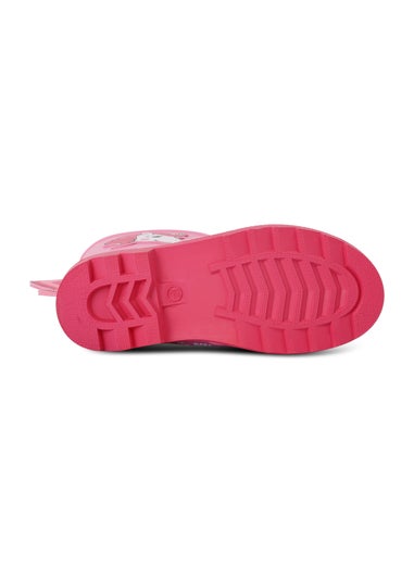 Regatta Luna the Unicorn Pink Kids' Mudplay Junior II Waterproof Wellies