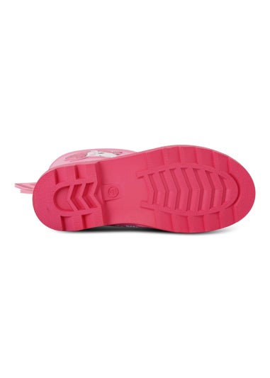 Regatta Luna the Unicorn Pink Kids' Mudplay Junior II Waterproof Wellies