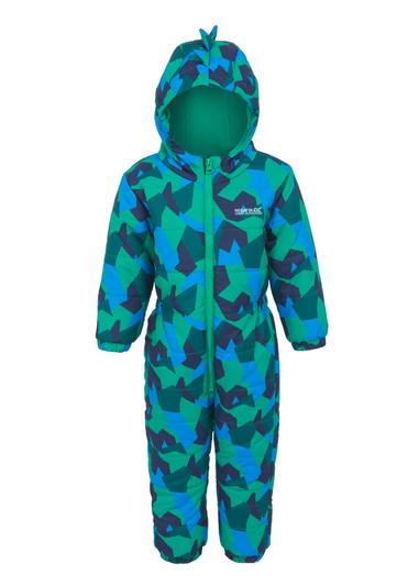 Regatta Hydro Blue Geo Camo Kids' Penrose Puddle Suit