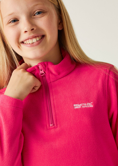 Regatta Pink Potion  Kids' Hot Shot II Half Zip Fleece