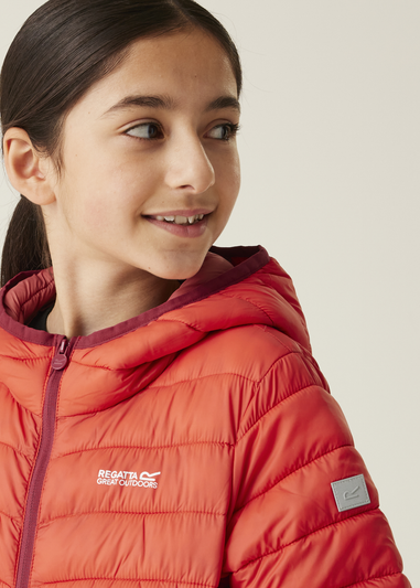 Regatta Red Sky Mineral Red Kids' Hooded Marizion Padded Jacket