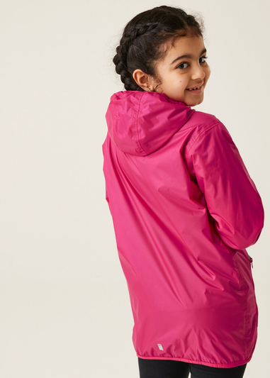 Regatta Pink Potion  Kids' Lever II Waterproof Packaway Jacket