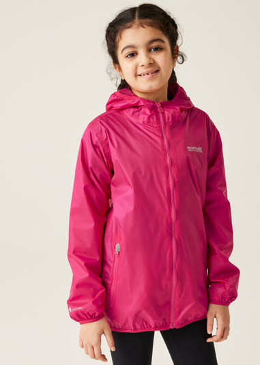 Regatta Pink Potion  Kids' Lever II Waterproof Packaway Jacket