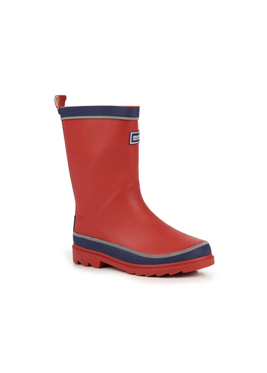 Regatta Senator Red Prussian  Kids' Foxfire Reflective Wellies