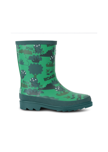 Regatta Stompy the Dinosaur Print Green Kids' Mudplay II wellies