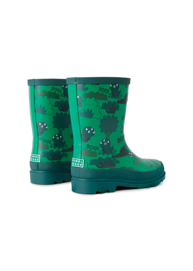 Regatta Stompy the Dinosaur Print Green Kids' Mudplay II wellies