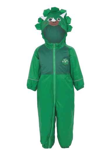 Regatta Stompy the Dinosaur Jelly Bean Kids' Mudplay III Waterproof Puddle Suit