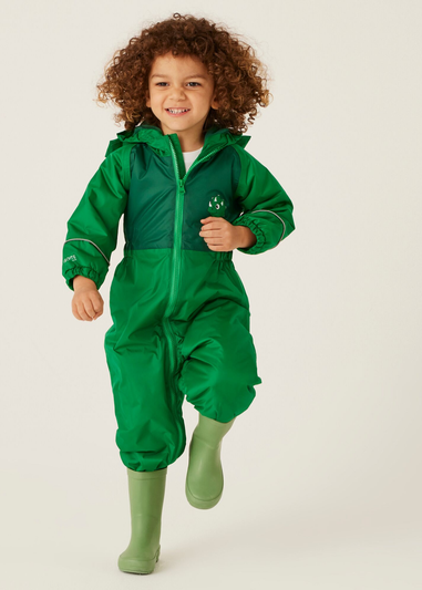 Regatta Stompy the Dinosaur Jelly Bean Kids' Mudplay III Waterproof Puddle Suit