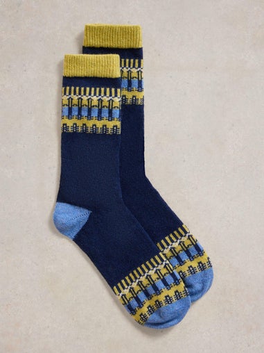 Gemusterte Socken aus Wollmischung