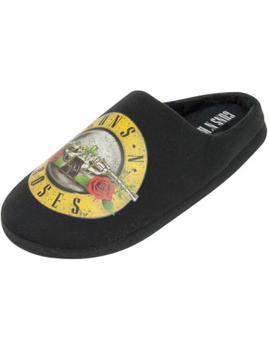 Guns N Roses Black Logo Mule Slippers