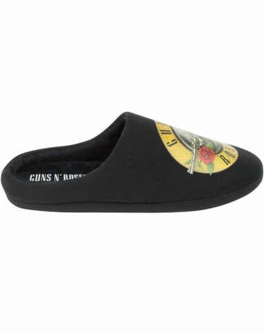 Guns N Roses Black Logo Mule Slippers