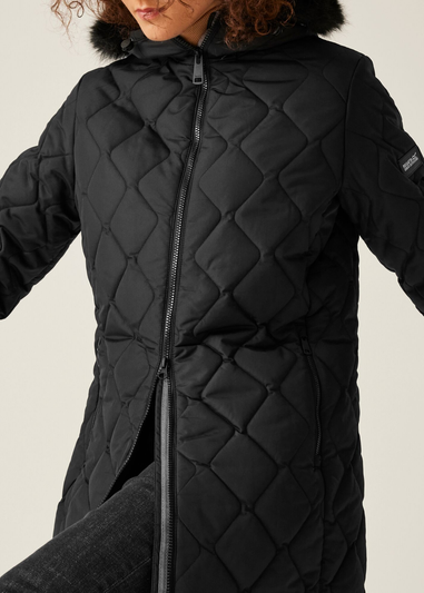 Regatta Black Fritha III Insulated Parka Jacket