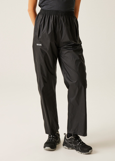 Regatta Black Pack It Waterproof Overtrousers