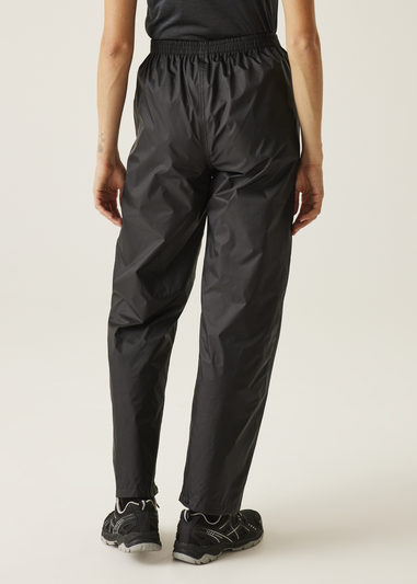 Regatta Black Pack It Waterproof Overtrousers