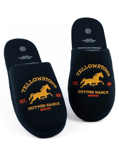 Yellowstone Blue Dutton Ranch Montana Mule Slippers