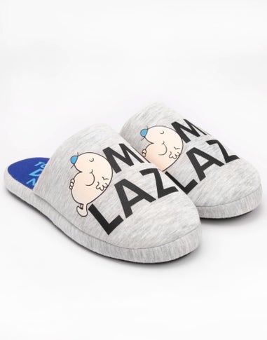 Mr. Men Grey Mr Lazy Mule Slippers