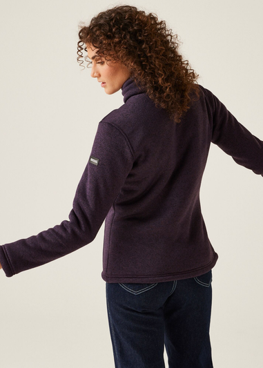 Regatta Deep Plum Black Razia II Full Zip Bonded Fleece