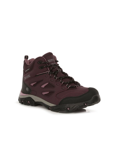 Regatta Dark Burgundy Black Holcombe Waterproof Mid Walking Boots