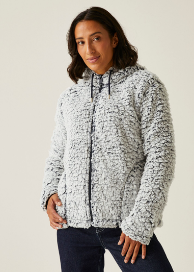 Regatta Navy Zelpha Fluffy Hooded Fleece