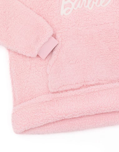 Barbie Girls Pink Logo Blanket Hoodie (6 - 13 Years)