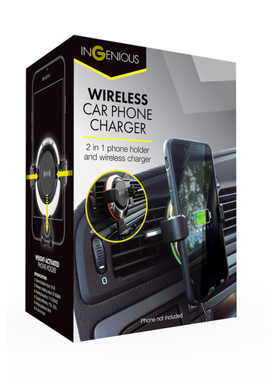 RED5 Black 5W Car Phone Holder Wireless Charger