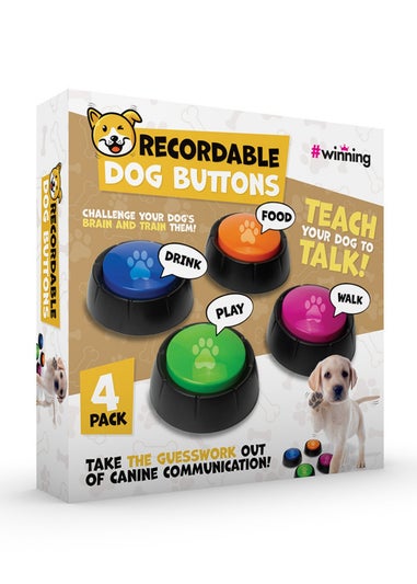 winning Multi Recordable Dog Buttons Set 4