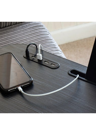 InGenious Black Folding Lap Tray with USB Ports